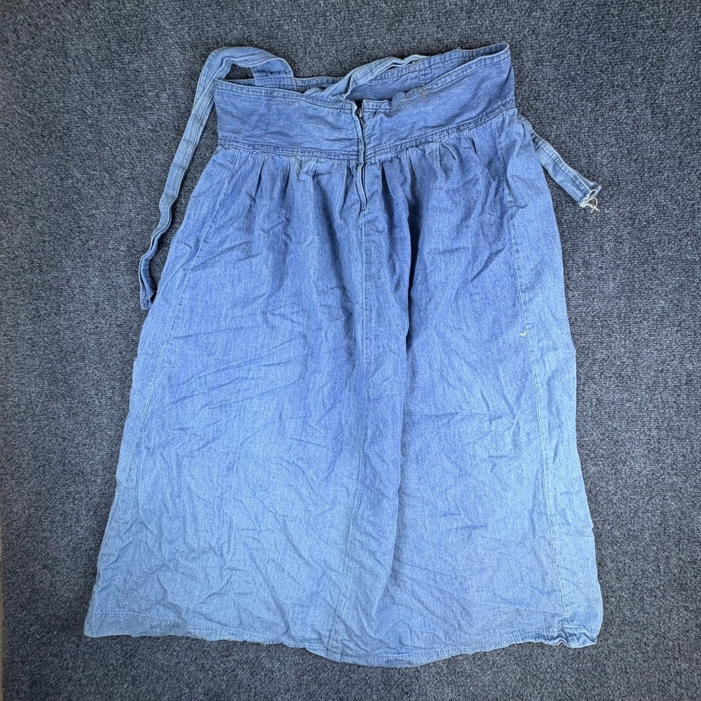 Jag Australia Denim Midi Skirt Women 32x33 Blue Cotton Zip Front Pockets Pleated